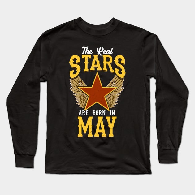 The Real Stars Are Born in May Long Sleeve T-Shirt by anubis1986